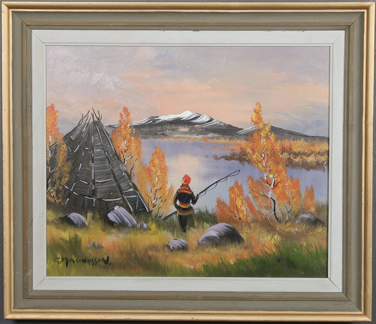 GUSTAF MAGNUSSON. Olja på duk, signerad, 1900-talets mitt.