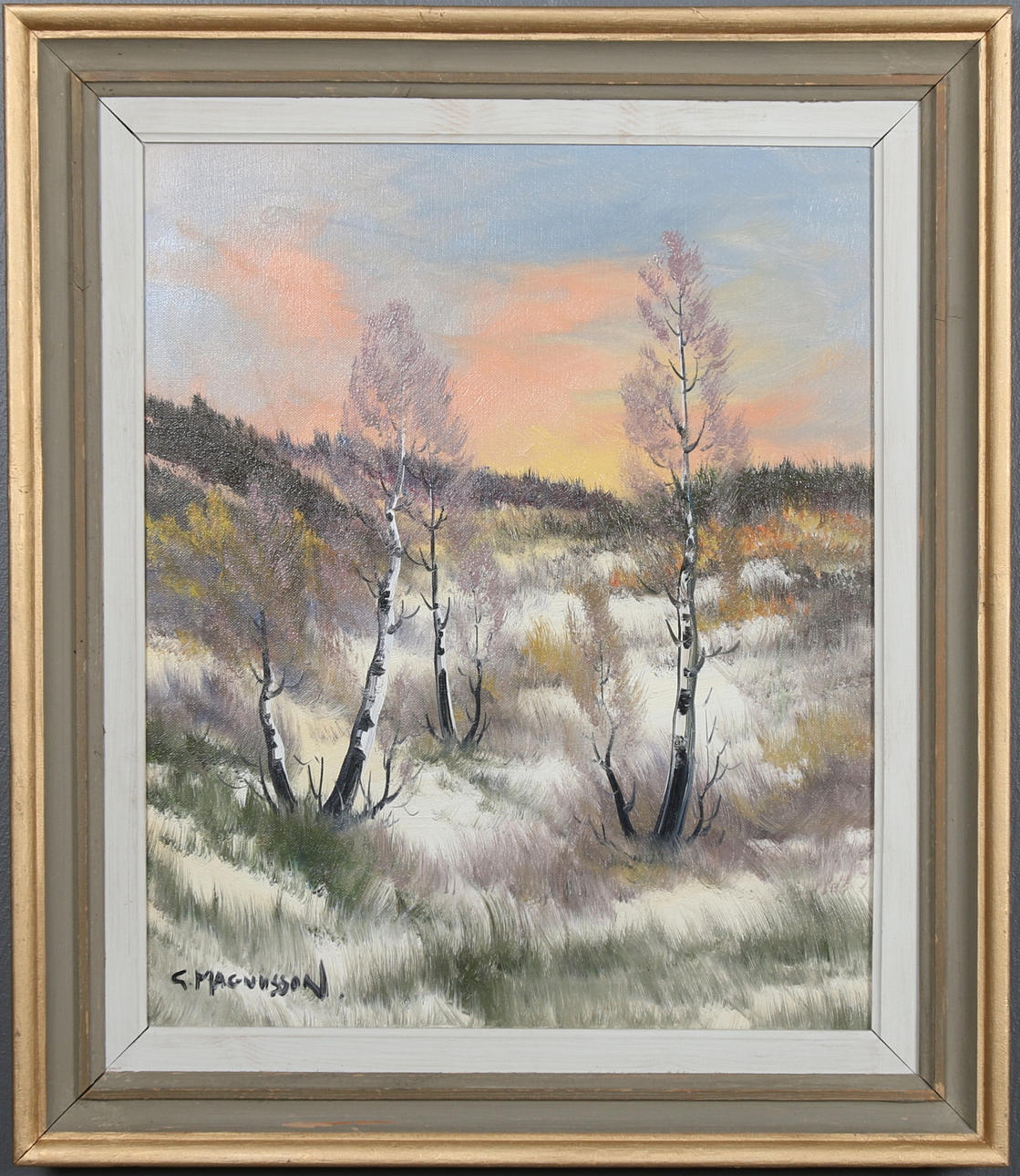 GUSTAF MAGNUSSON. Olja på duk, signerad, 1900-talets mitt.