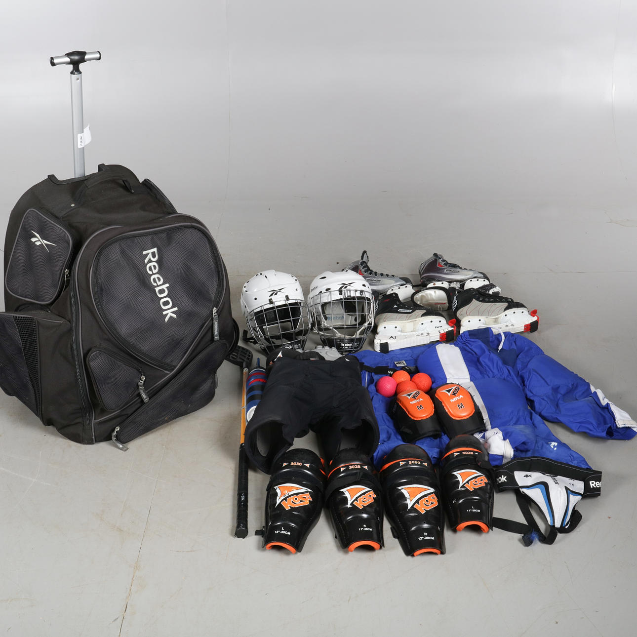 INDOOR BANDY SET, junior, Reebok, Kasa.