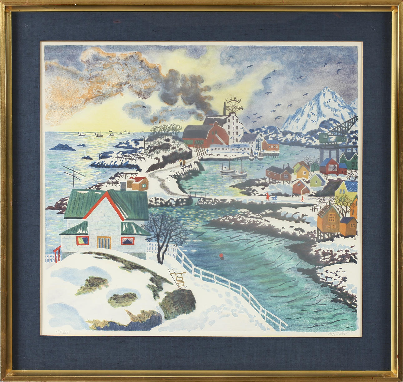 MONA HUSS WALLIN, färglitografi, sign o numr 51/325.