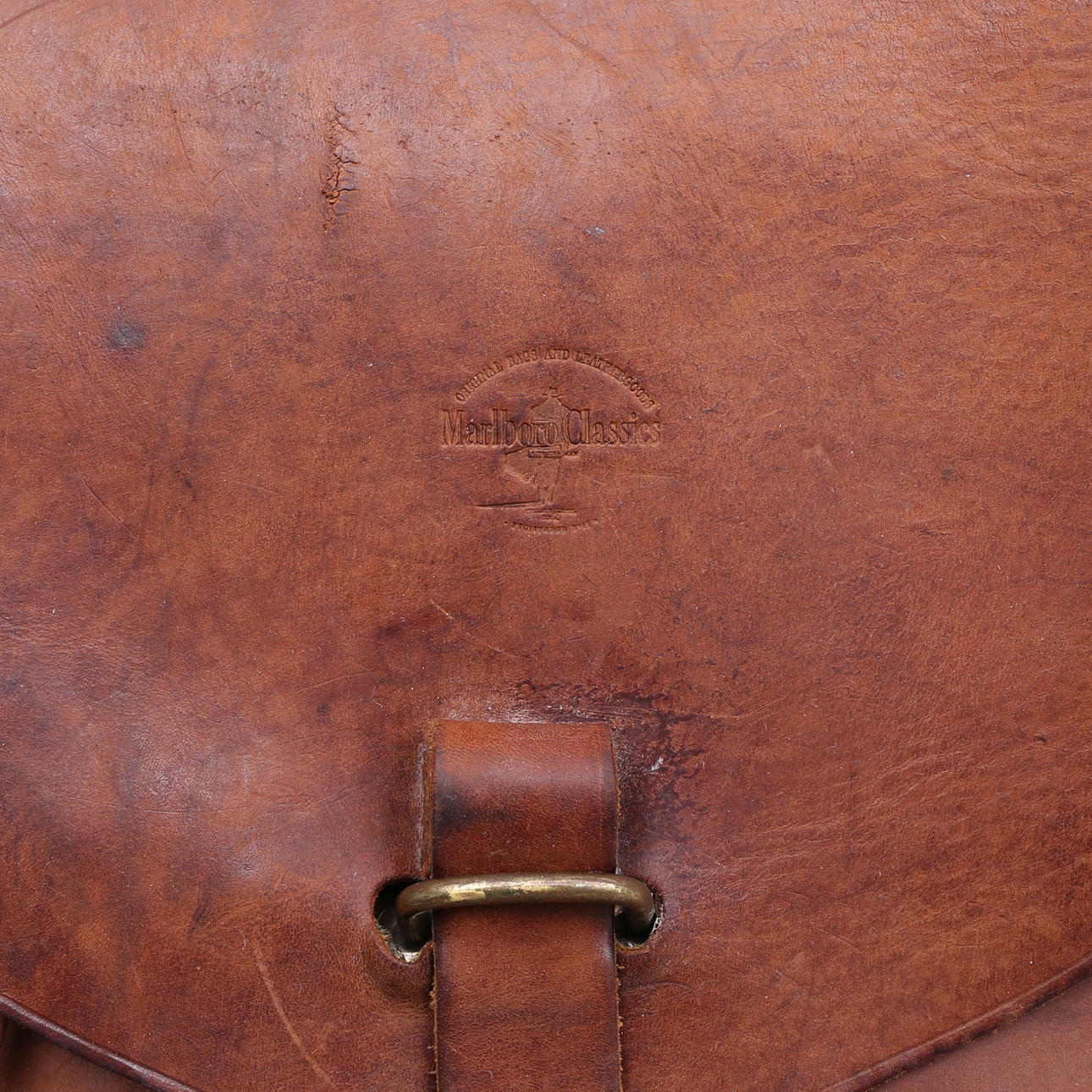 BACKPACK with dust bag, leather, Marlboro Classics original bags