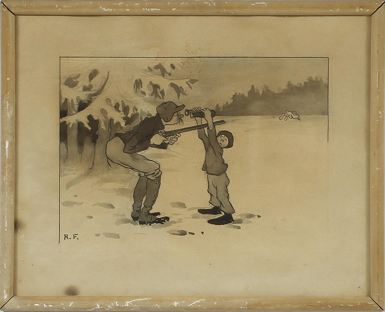 ANDERS FORSBERG. TUSCH, monogramsignerad.