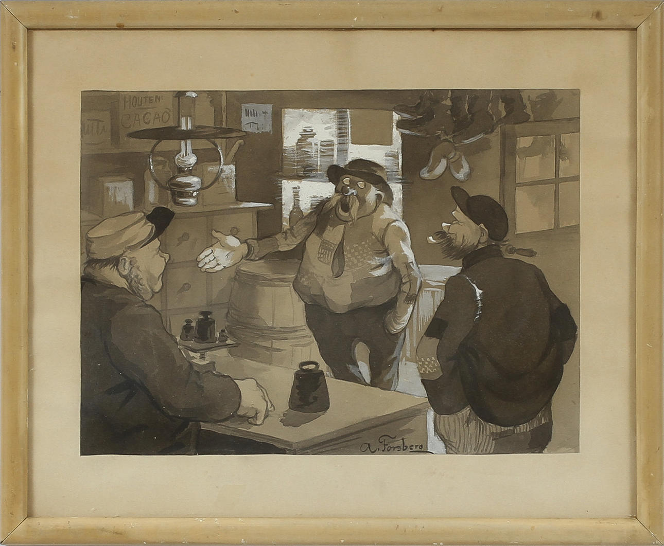 ANDERS FORSBERG. Tusch, signerad.