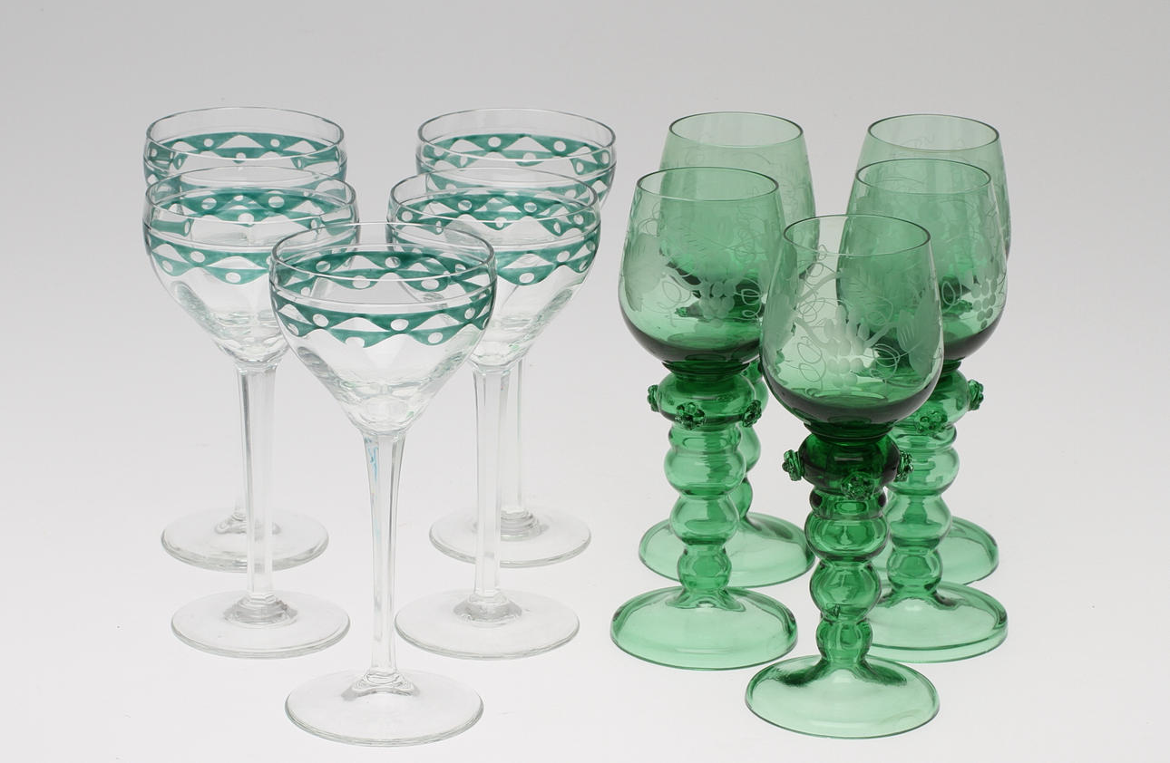 REMMARE, 5 st, VITVINSGLAS, 5 st, 1900-tal.