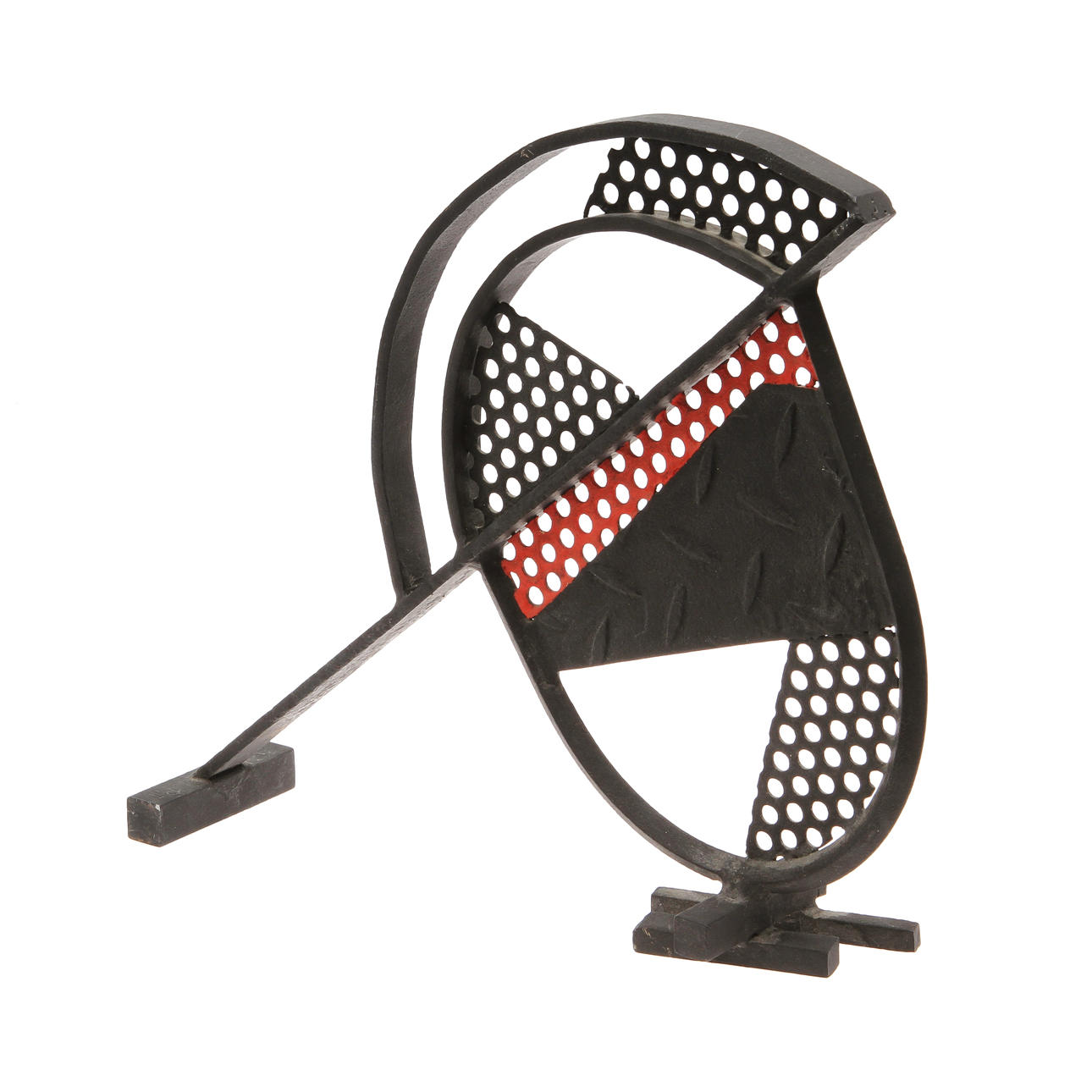 ROBERT JACOBSEN (1912-1993). Skulptur, utan titel, järn med röda inslag.