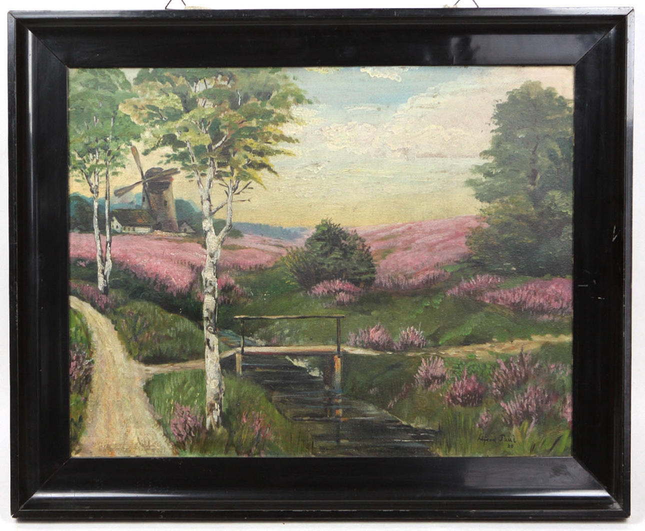 HEIDELANDSCHAFT, ÖL, SIGNIERT, GEMÄLDE.