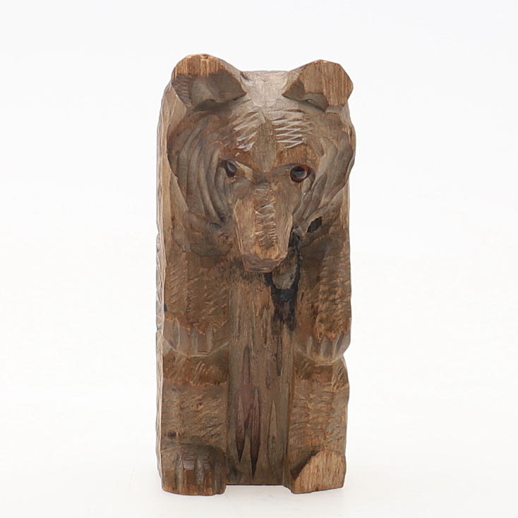 Black Forest style carved wood pen holder.