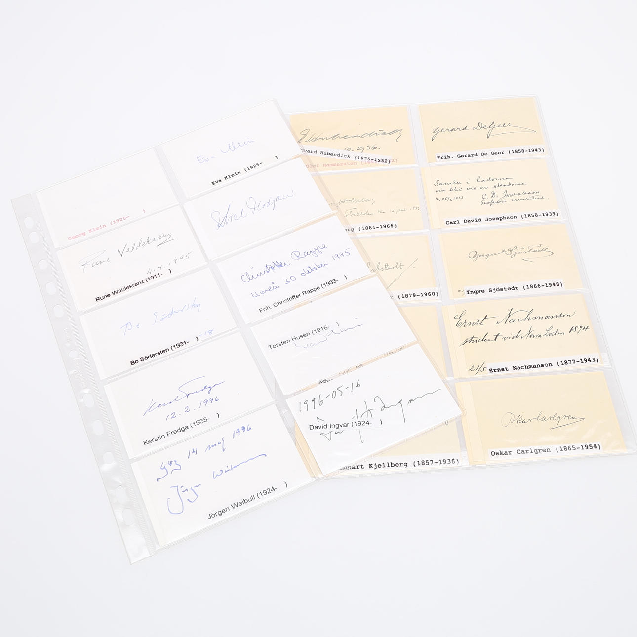 AUTOGRAPH. 33 SWEDISH SCIENTISTS AND HISTORIANS.