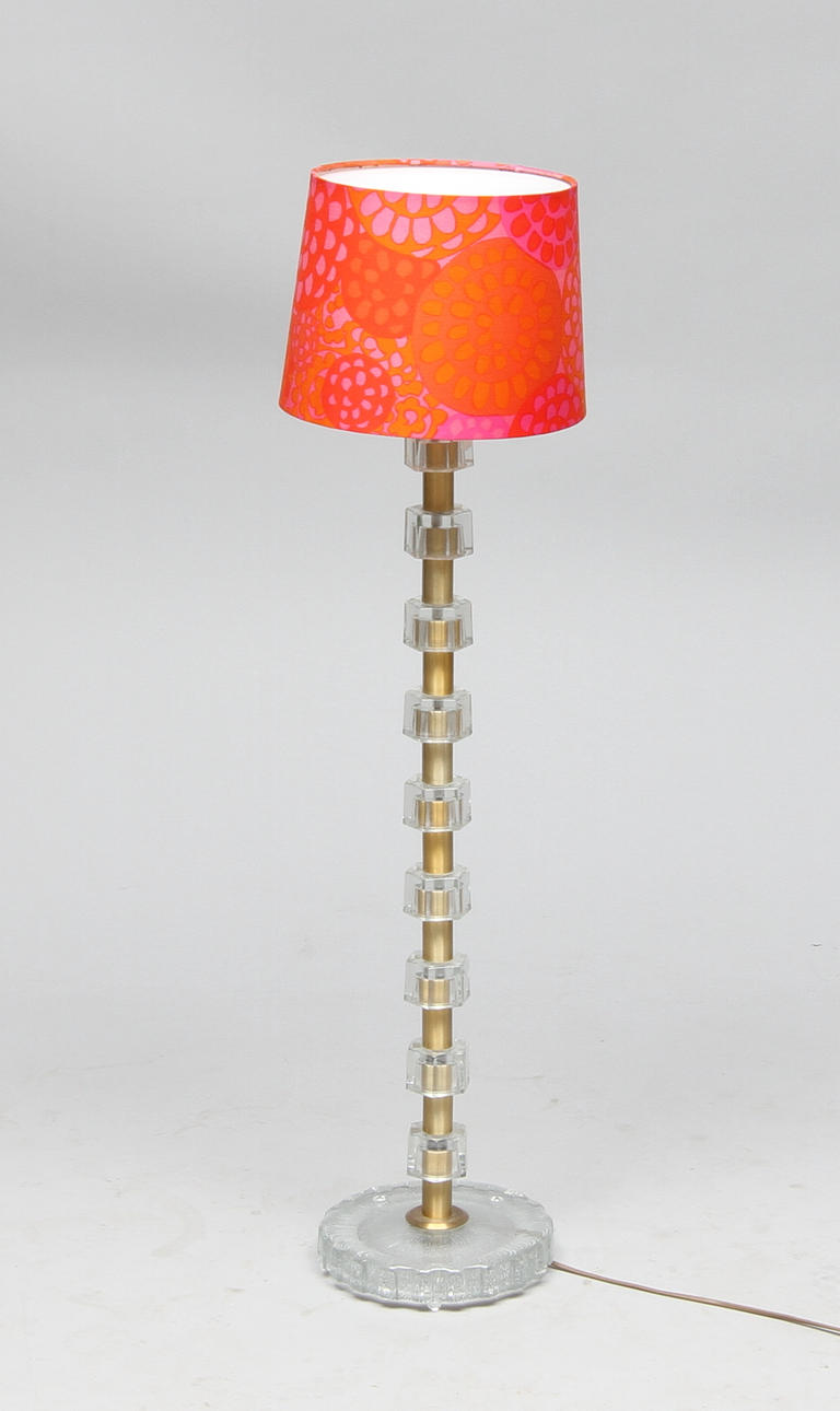 GOLVLAMPA, troligen Orrefors, 1900-tal.