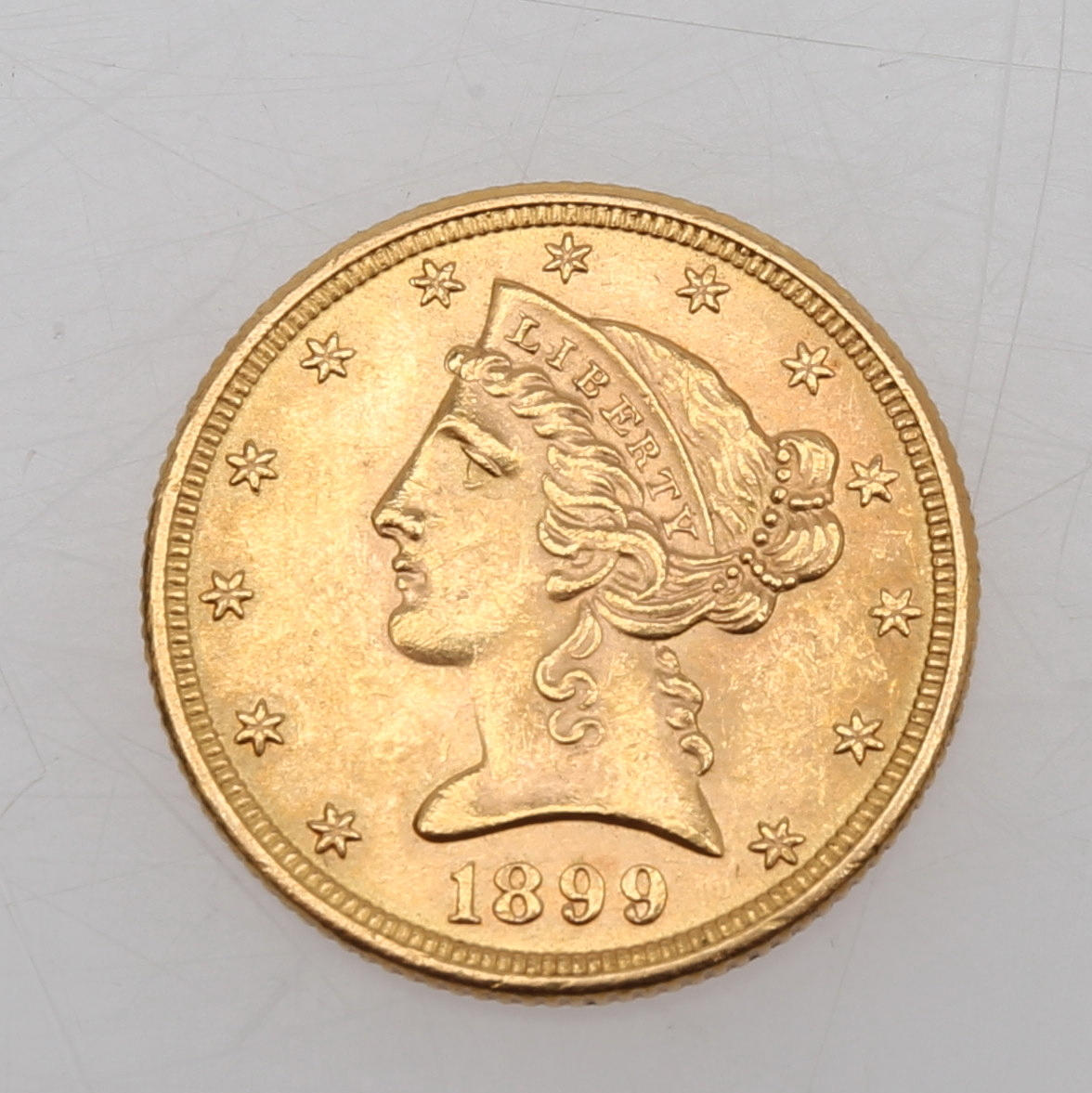 MONEDA DE ORO, 5 dólares, USA, 1899.