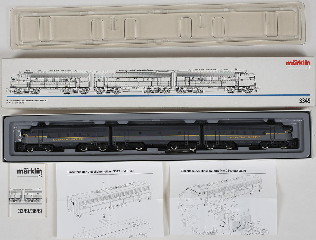 MODELLTÅG. Diesel-elektriskt lok GM EMD F7. Märklin 3349.