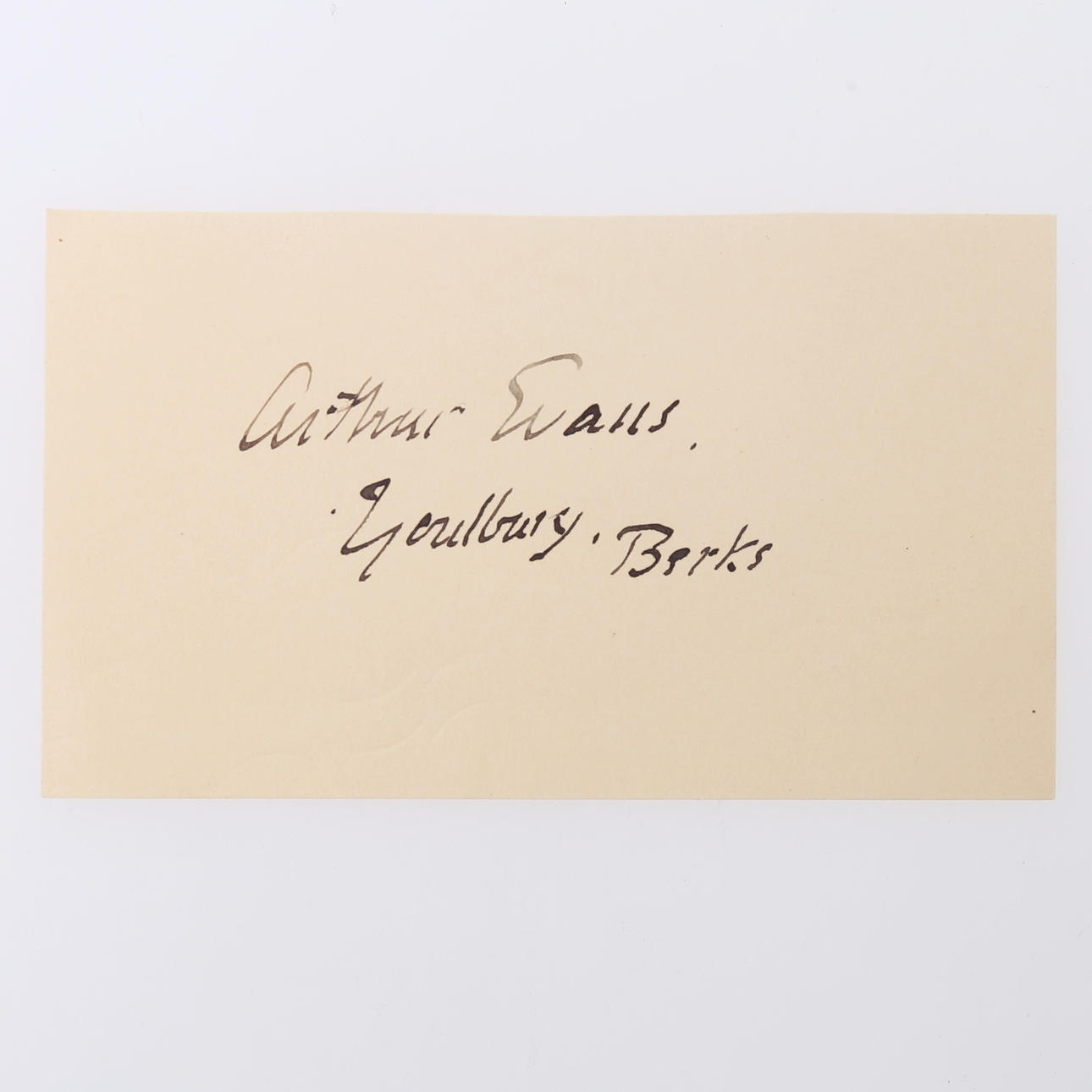 AUTOGRAMM. Arthur Evans (1851-1941). Britischer Archäologe.