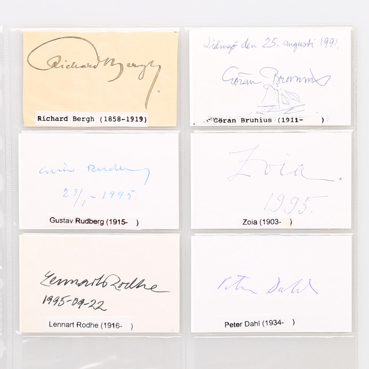 AUTOGRAPH. 44 Swedish artists.