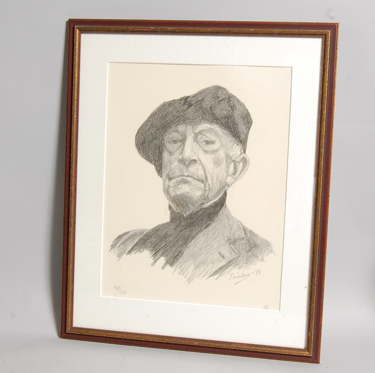 FRIDEN JOHANSSON. litografi, " Fritjof Nilsson Piraten " signerad, numrerad, 42/100, daterad -73.