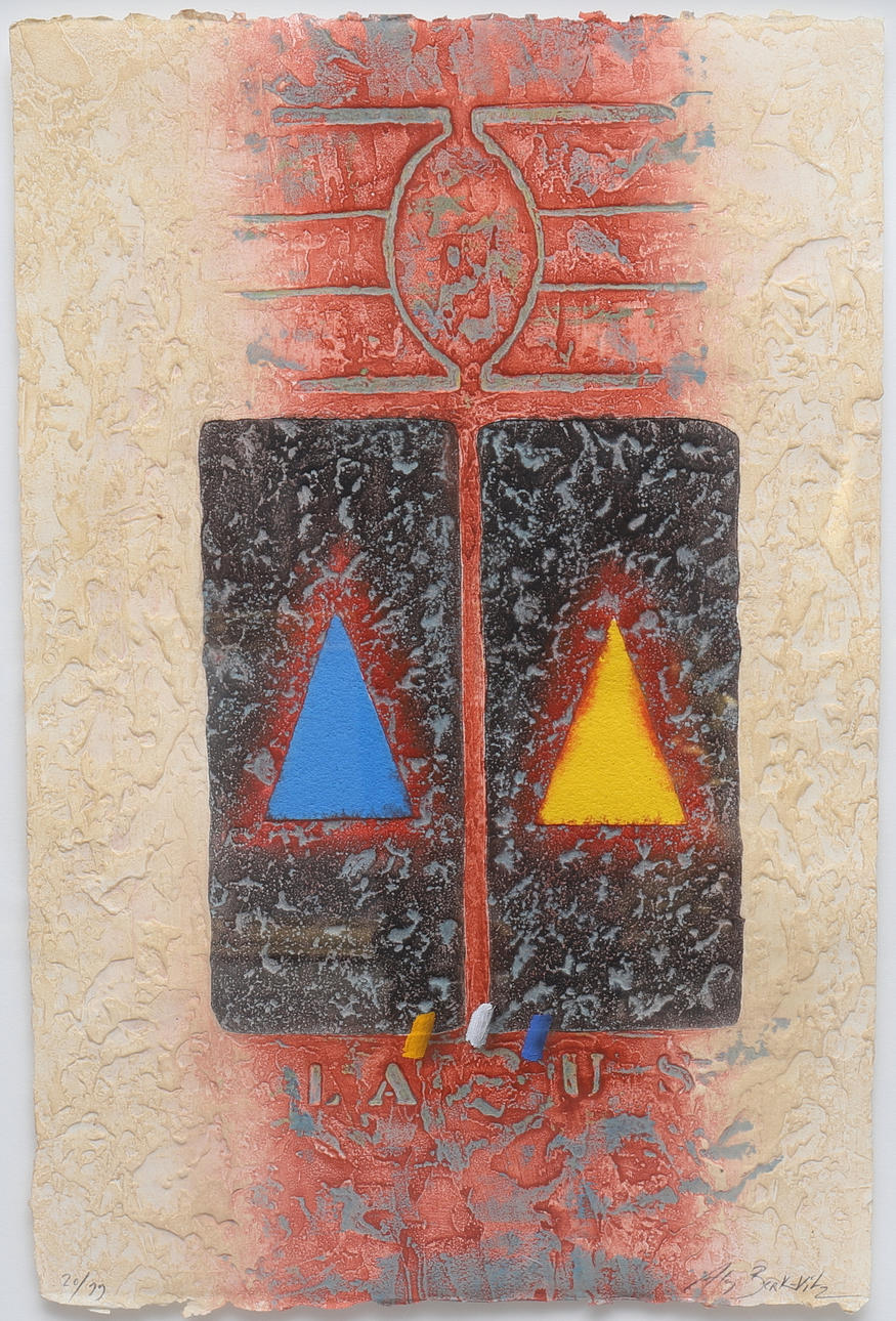 ALAIN BERCK-WITZ. Color lithography, composition image & text, signed and numbered 20/99.