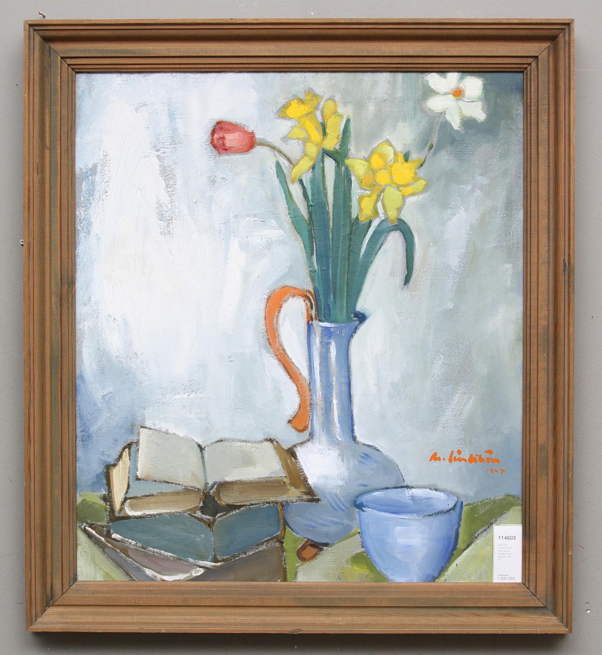 MARTIN LINDSTRÖM. Olja på duk. Signerad och daterad 1947.