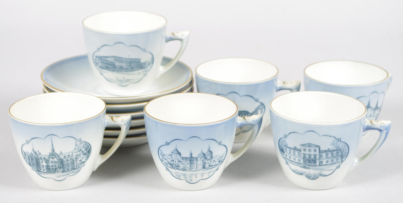 KAFFESERVIS, Bing & Gröndal, svenska slott.