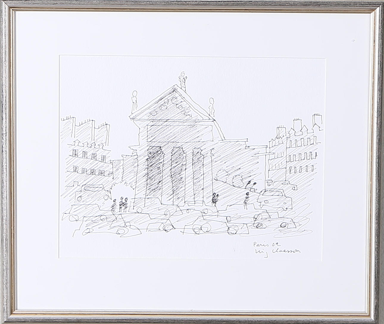 STIG CLAESSON "SLAS" TECKNING SIGNERAD.