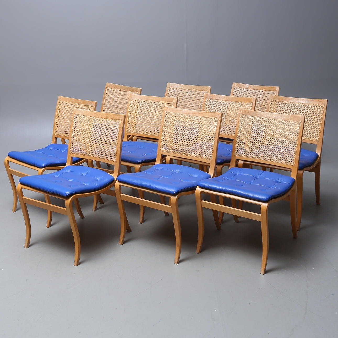 CHAIRS, 10 pcs, "Kerstin", Bruno Mathsson, Dux.