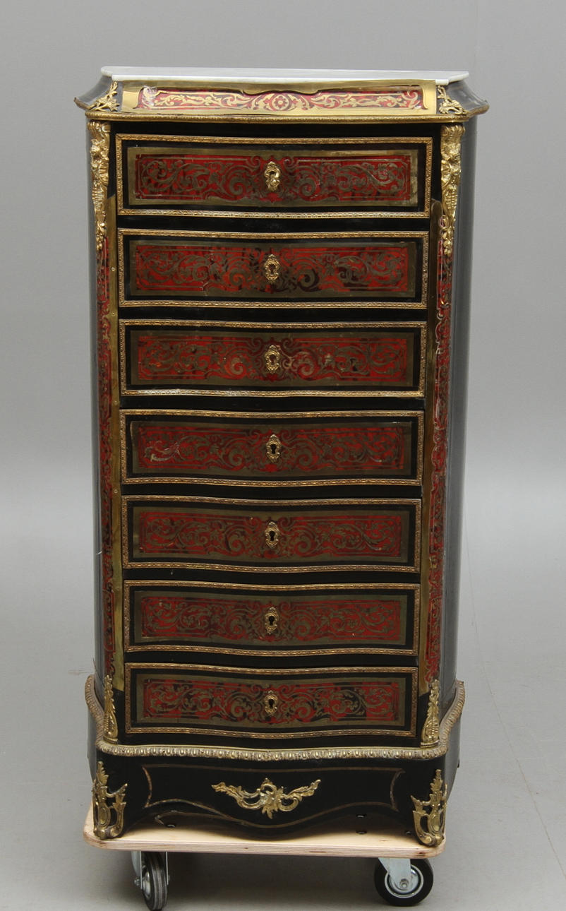 SEKRETÄR, Boulle-teknik, 1800/1900-tal.