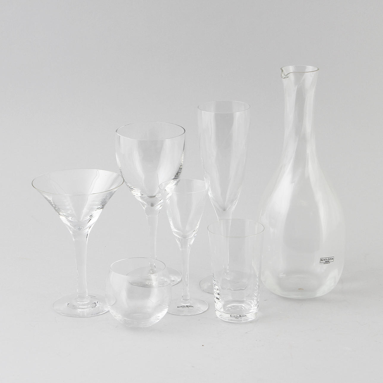 GLASSERVIS, 41 delar, "Chateau", Boda, design Bertil Vallien.