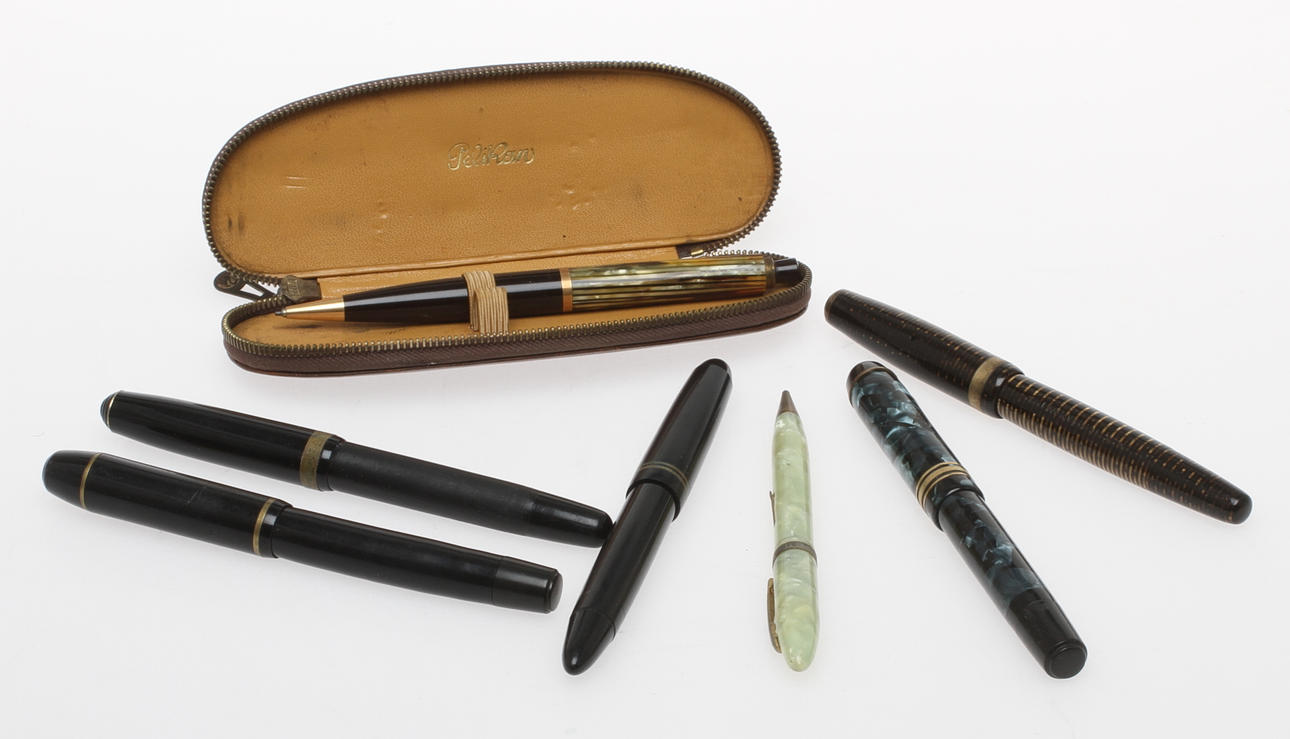 PENNOR, 7 st, bland annat Parker Vacumatic.