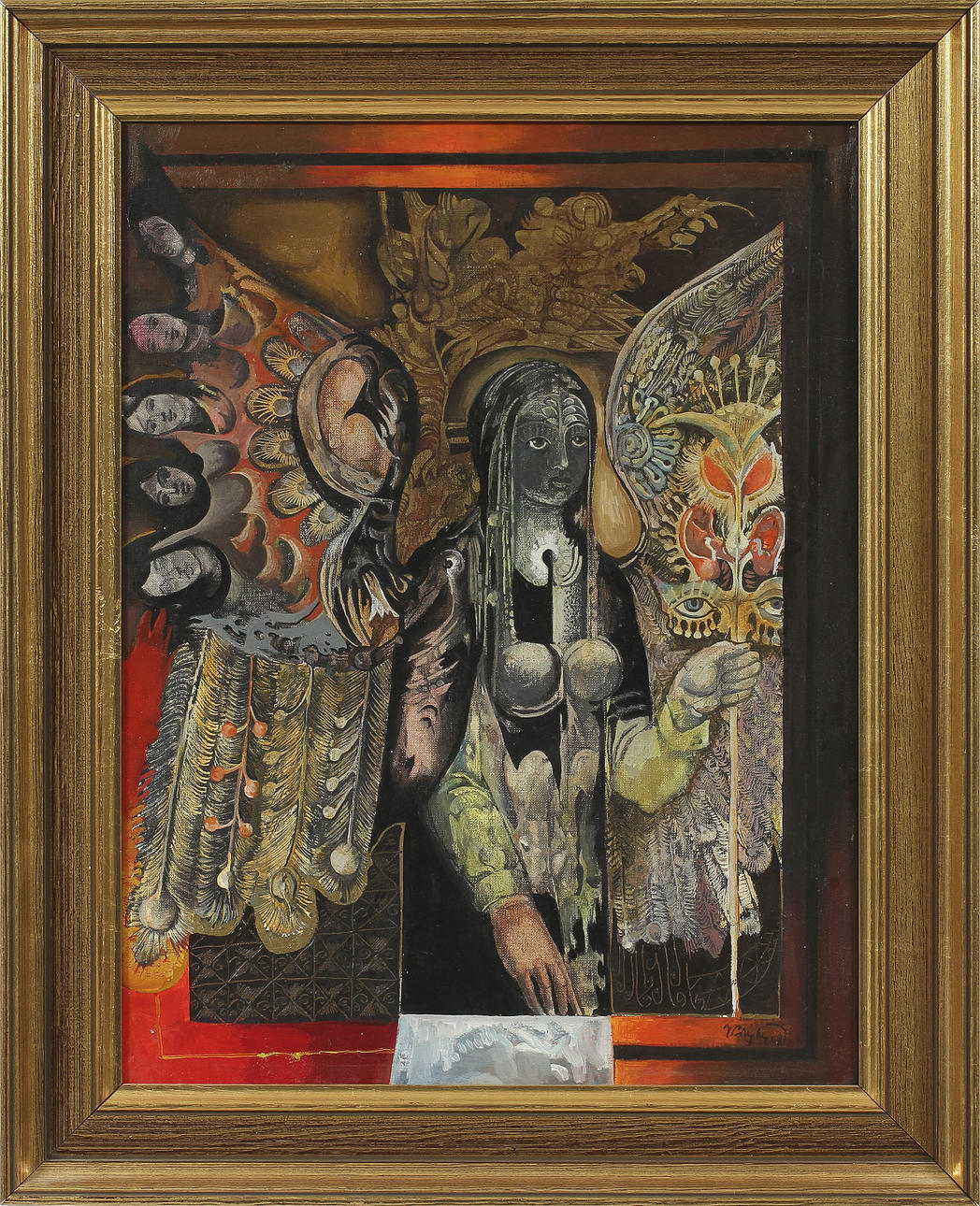 JERZY PRZYBYL. Akryl på duk, signerad.