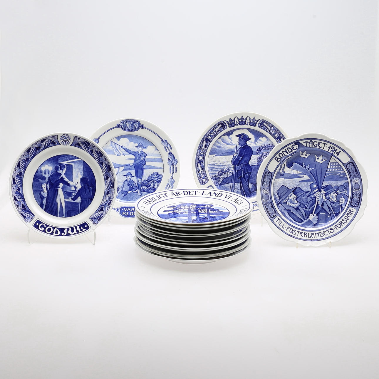 MEMORIAL PLATES, 16 PIECES, RÖRSTRAND, cereal, incl.