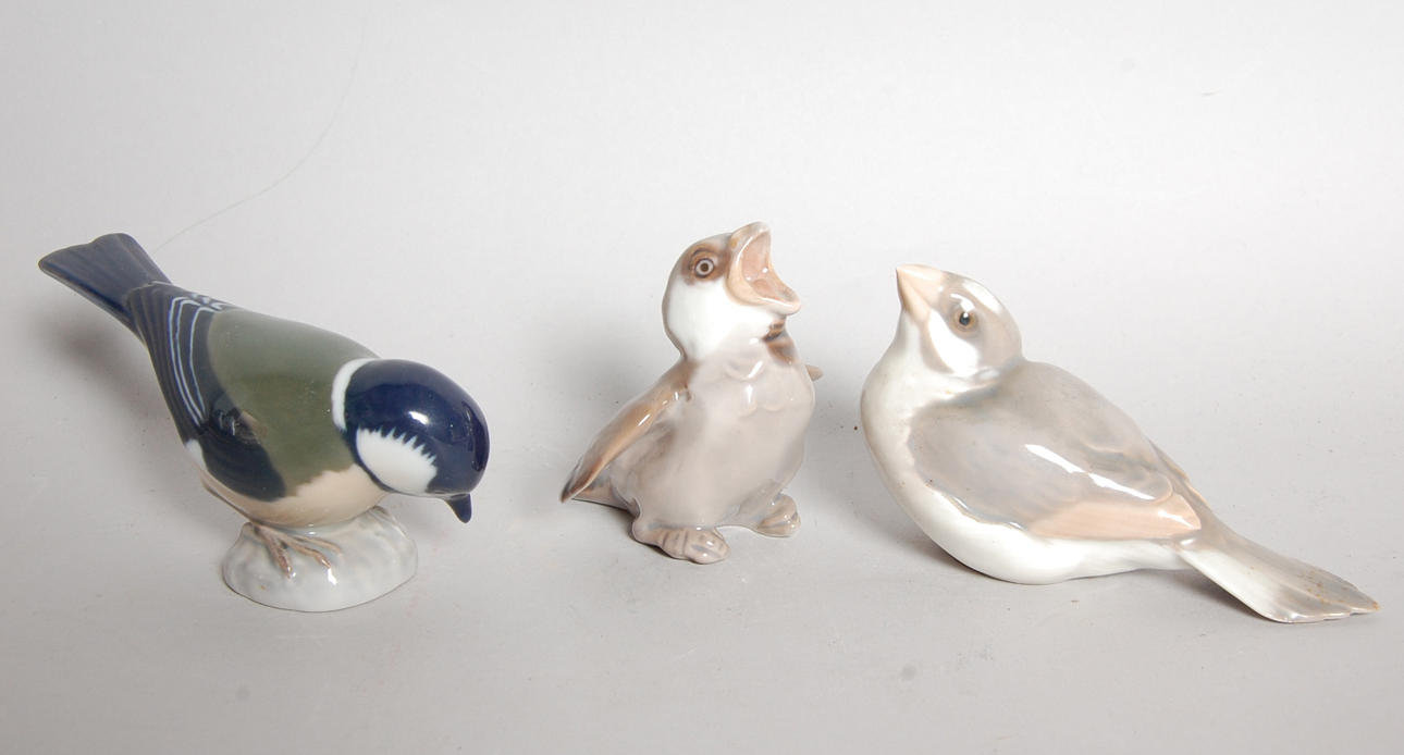 FIGURINER, 3 st, porslin, Bing & Gröndahl.