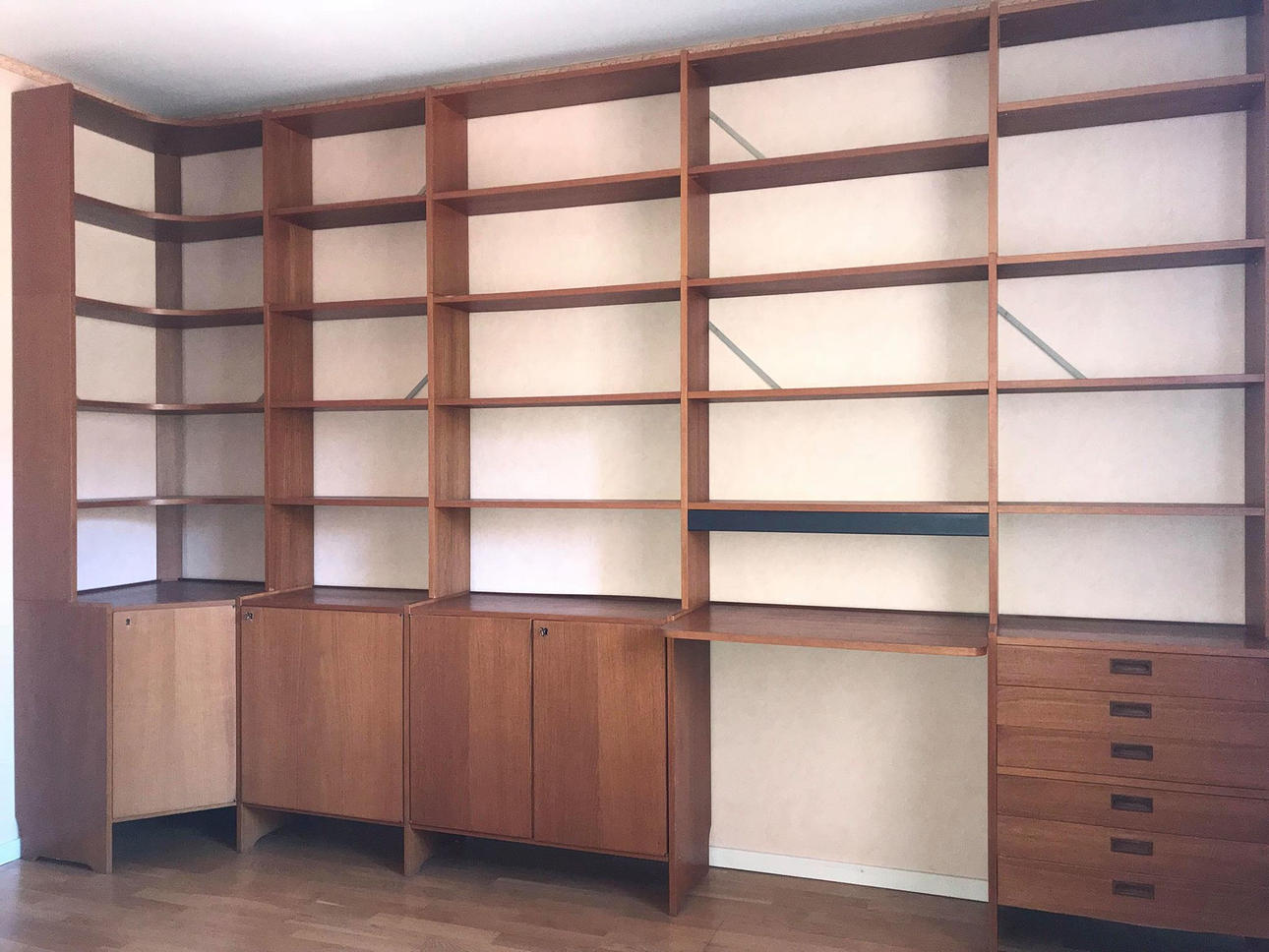 BOKHYLLESYSTEM, teak, "Polyform", Ståhls Möbler Vimmerby.