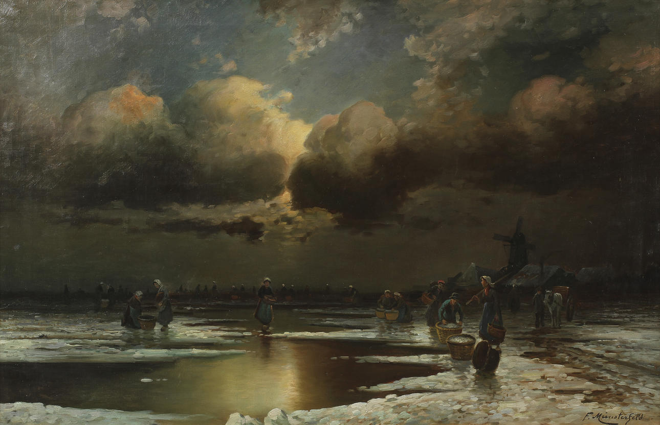 F MÜNSTERFELD. Olja på duk, signerad.