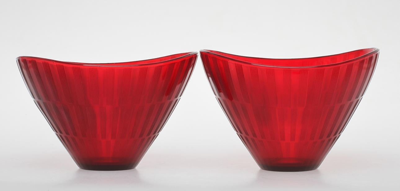 SKÅLAR 2 st, glas, "Randi", design Lennart Andersson, Gullaskruf.