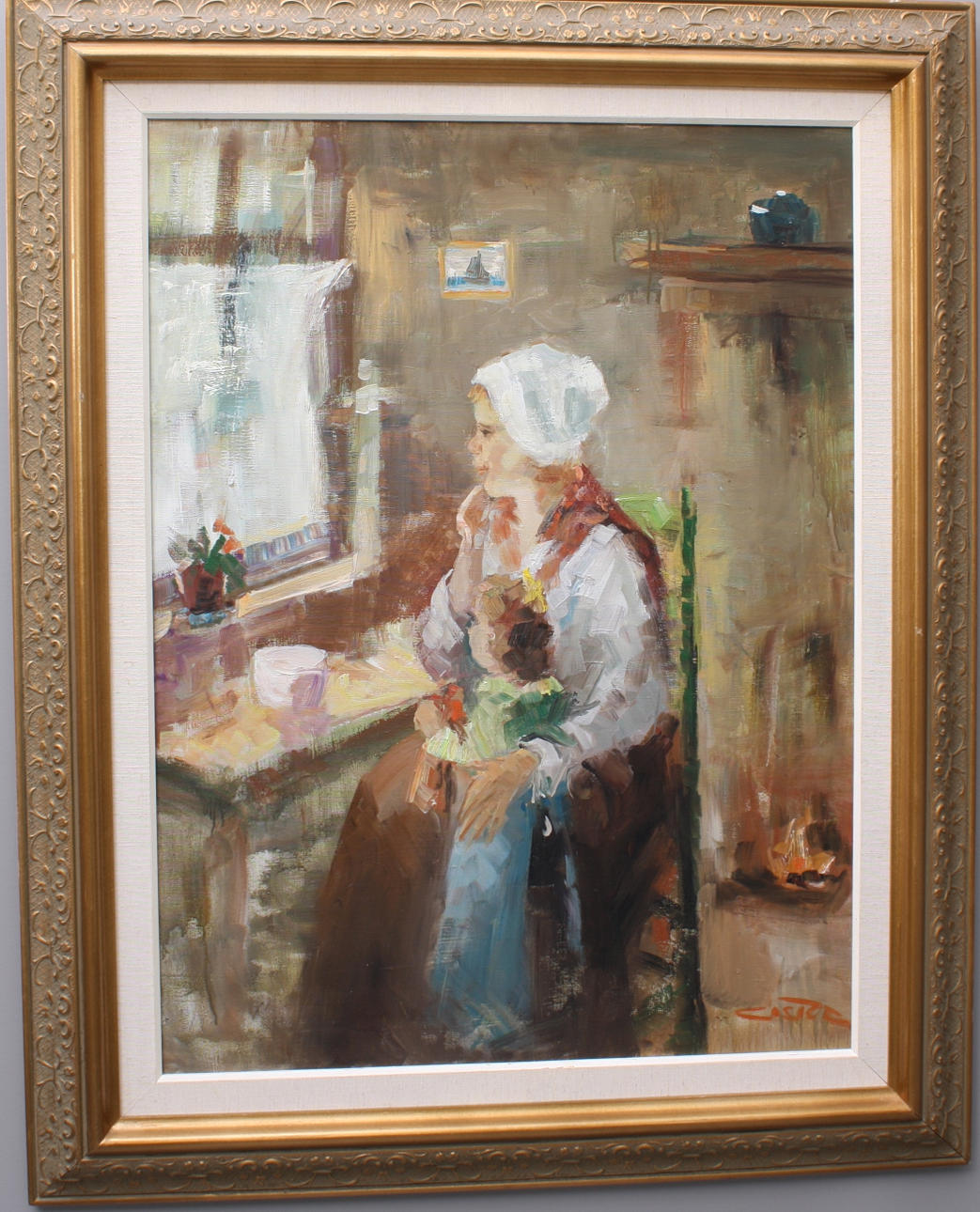 NICOLAI COSTER. tavla, olja duk, sign Coster.