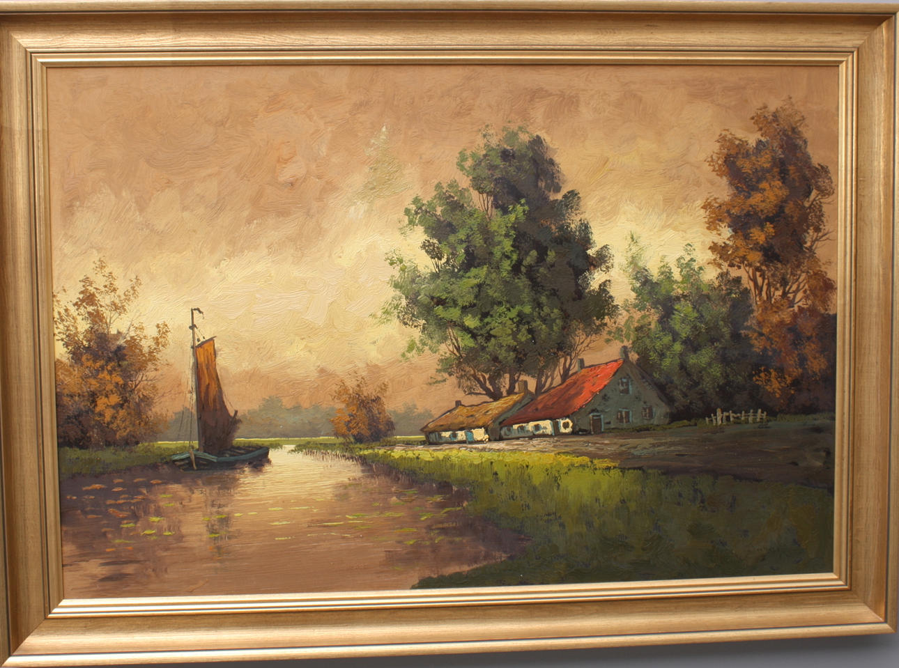 TAVLA, olja duk, sign Buray(?)