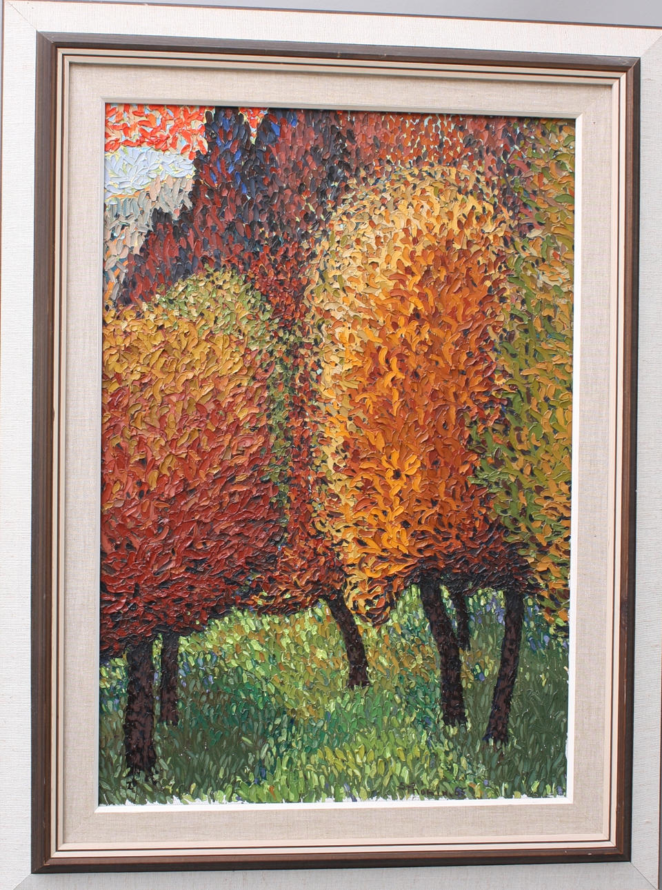 TAVLA, olja duk, sign ... -65, Höst.