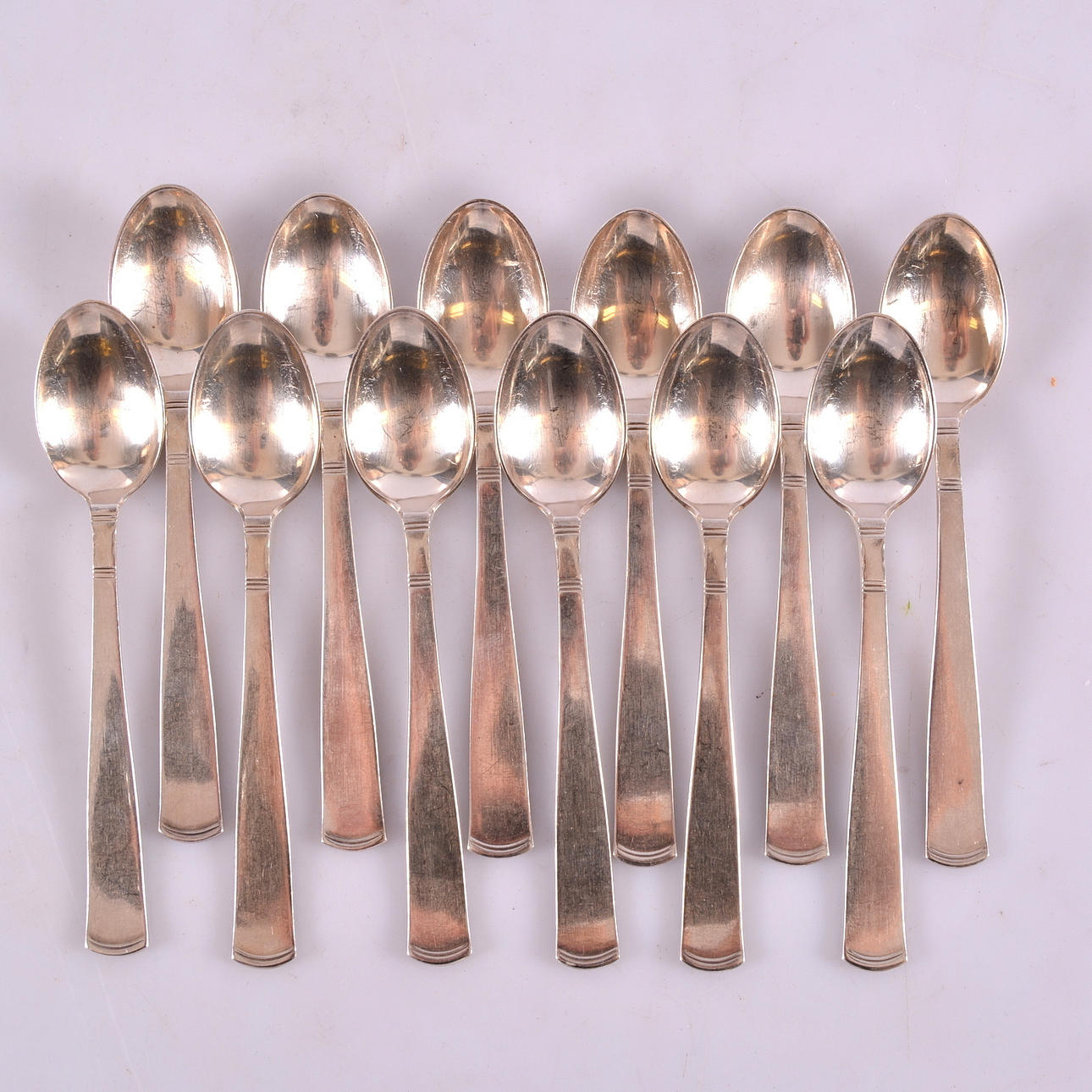 TESKEDAR, 12-stycken, silver. GAB.