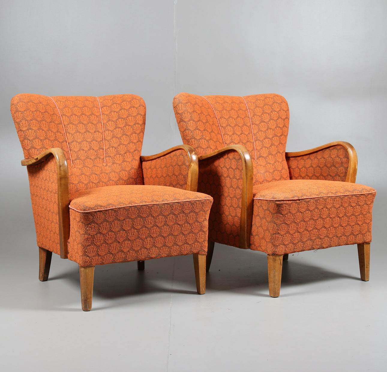 FÅTÖLJER, 1 par, 1950-tal.