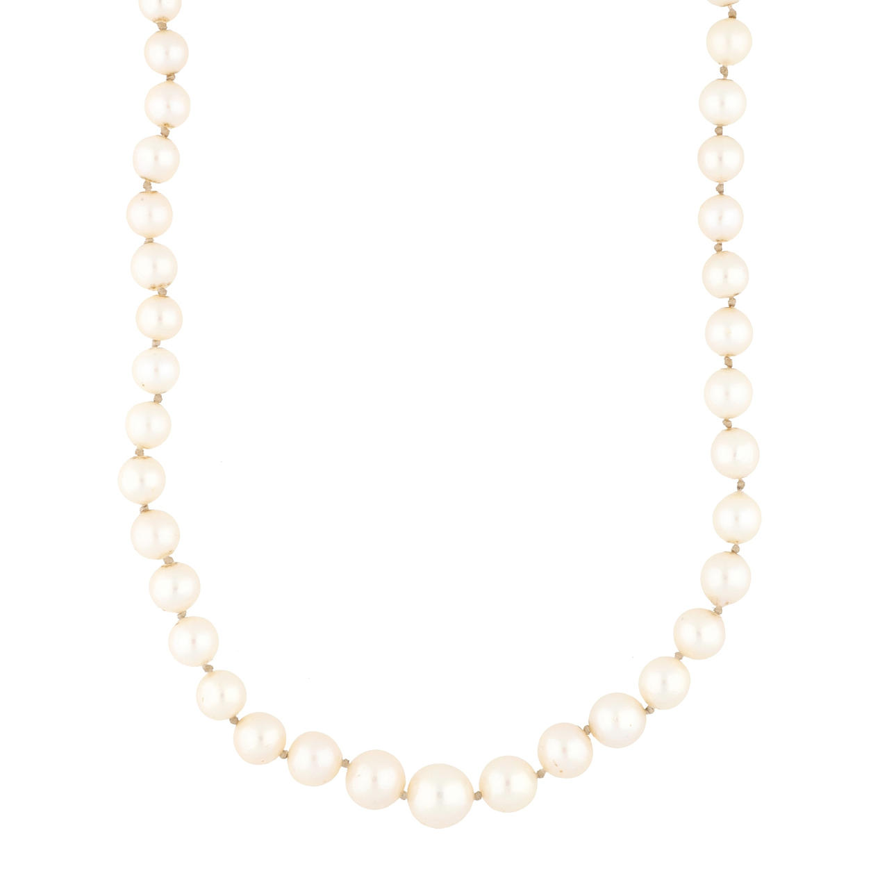 Gargantilla de perlas y broche - acorta collar.