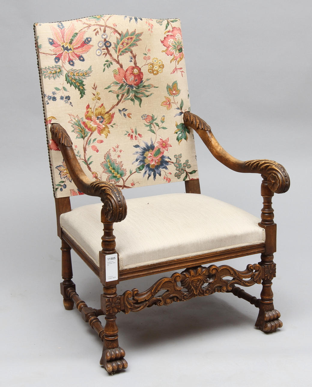 KARMSTOL, barockstil, 1900-tal.