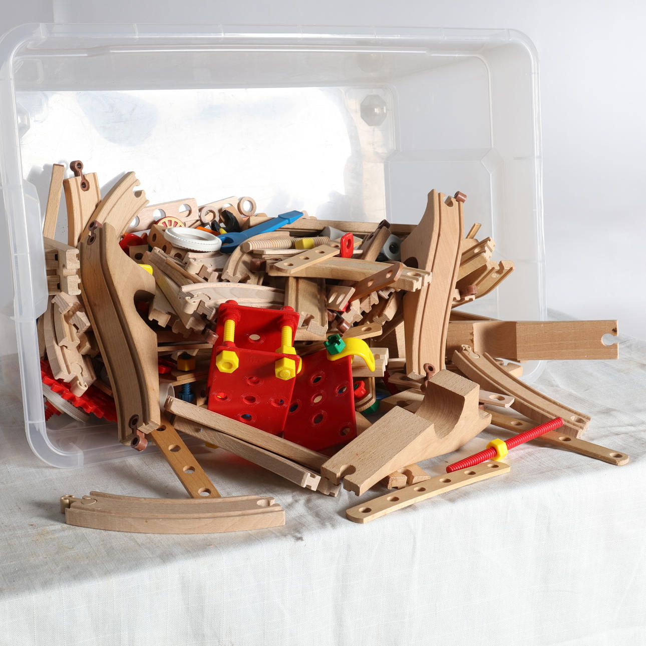 PARTI MECCANO/TRÄ TÅGBANA.