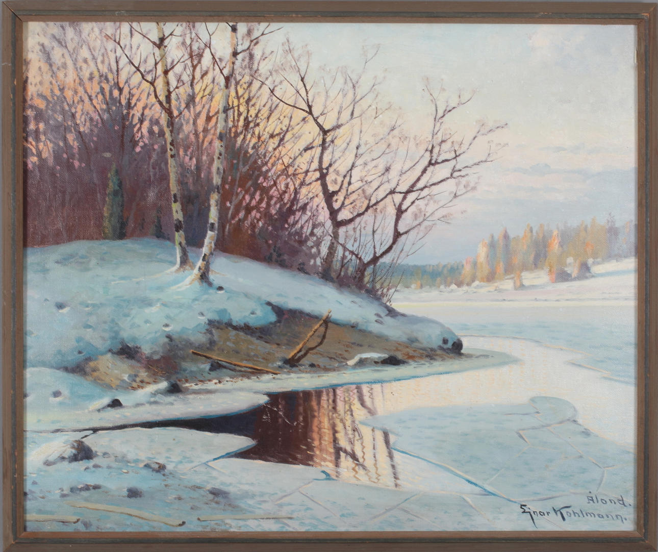 EINAR KOHLMANN. "Åland", oil on canvas, signed.
