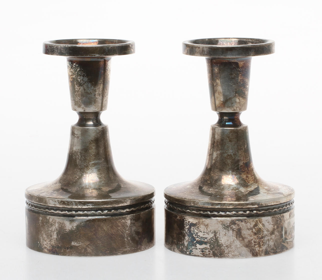 LJUSSTAKAR 1 par, silver, MGAB Uppsala 1968.