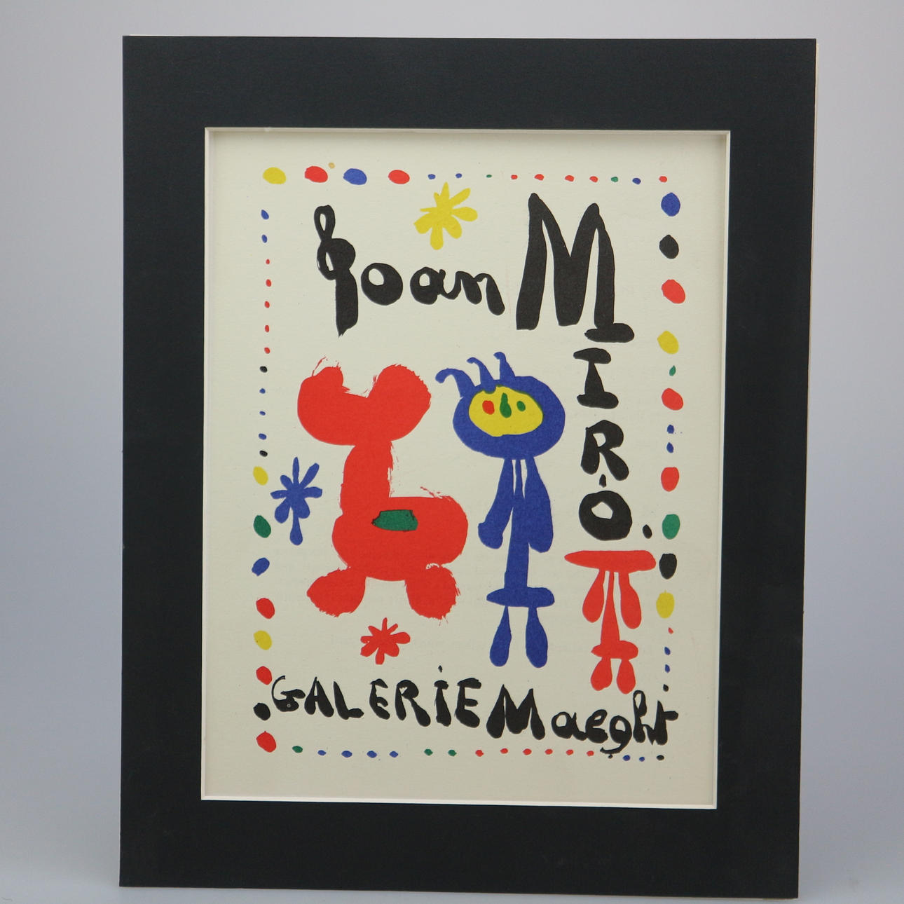 JOAN MIRÓ. LITOGRAFI ”UTSTÄLLNING AFFISCH”.