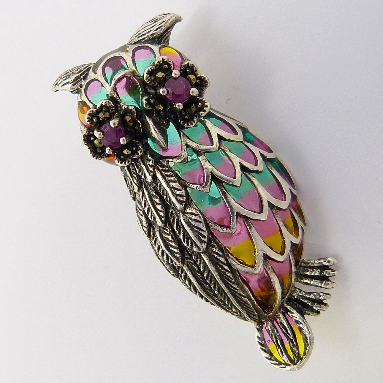 UGGLA RUBIN-SET BROSCH/HÄNGE.