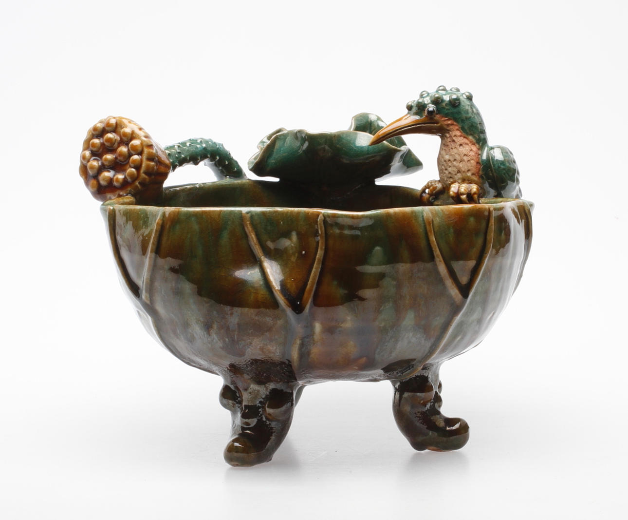 FÅGELBAD, keramik, ostindisk, 1900-tal.