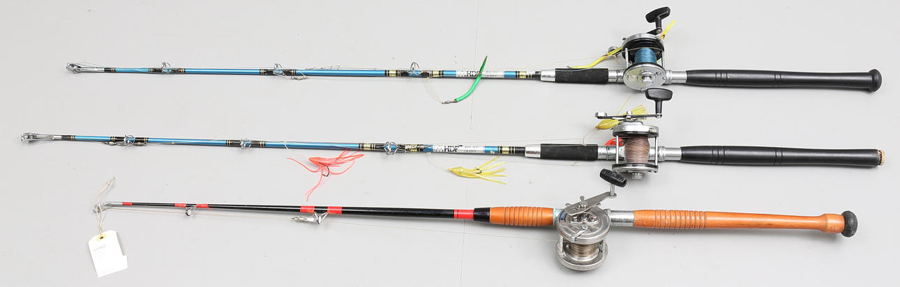 FISKERULLAR (3), 2 st ABU Ambassadeur 12, FIG TUFF 323, 1970-tal.