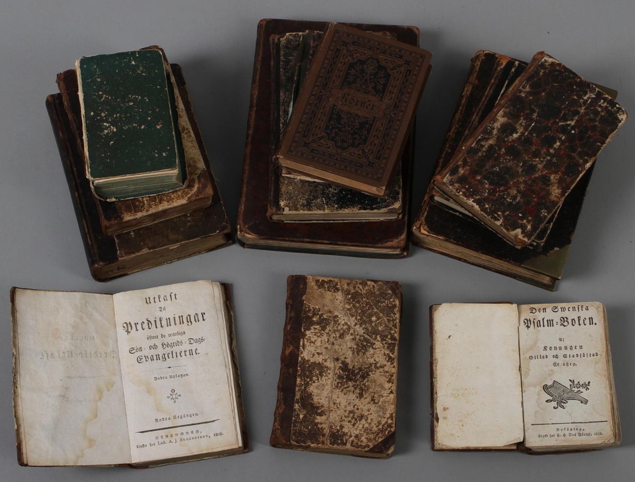 PARTI BÖCKER, 13 st, diverse ämnen, 1700/1800-tal.