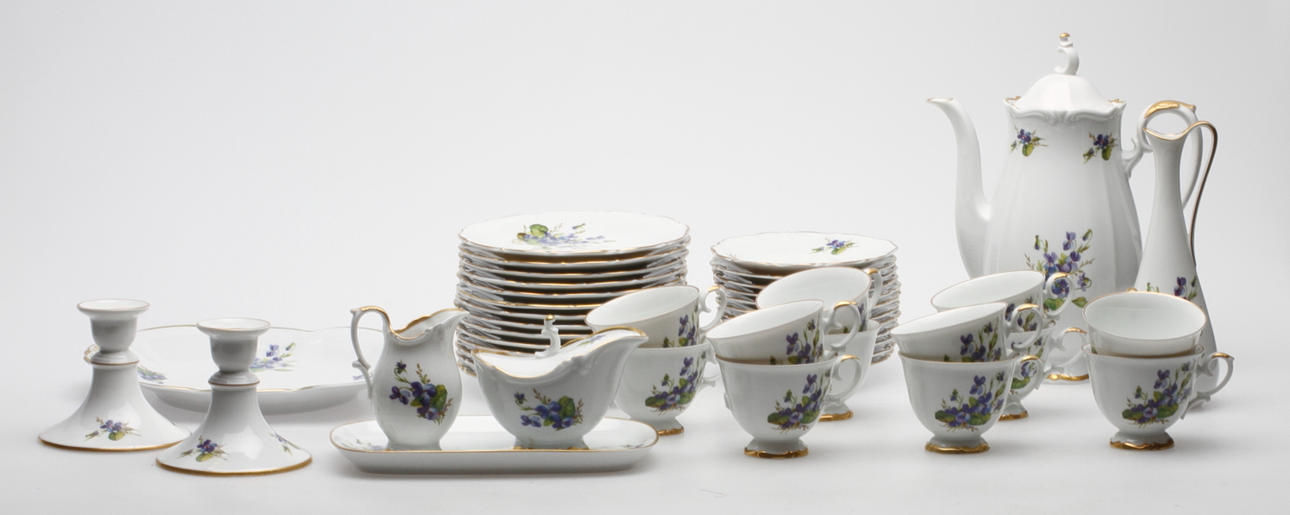 KAFFESERVIS, 34 delar, porslin, Hackefors.