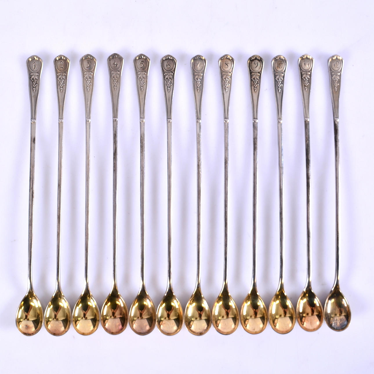 DRINKSKEDAR, 12-stycken, nysilver.