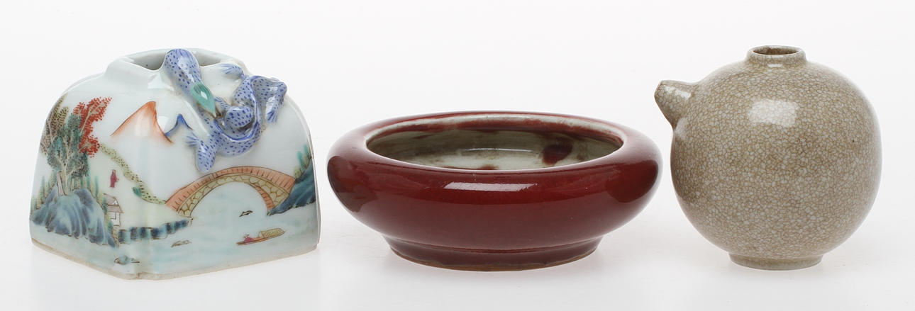 SKÅL, VAS, TUSCHKOPP, porslin, Kina.